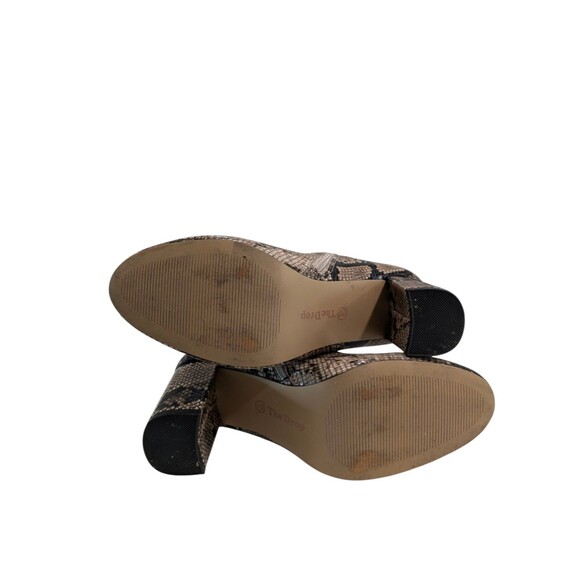 The Drop Boots Womens 8.5 Tan Snakeskin Knee High Tall Zip Faux Leather - Picture 6 of 6